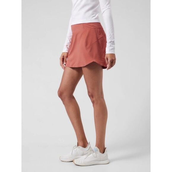Athleta Run With It 14" Skort in Clay Orange Size Small - Picture 2 of 6